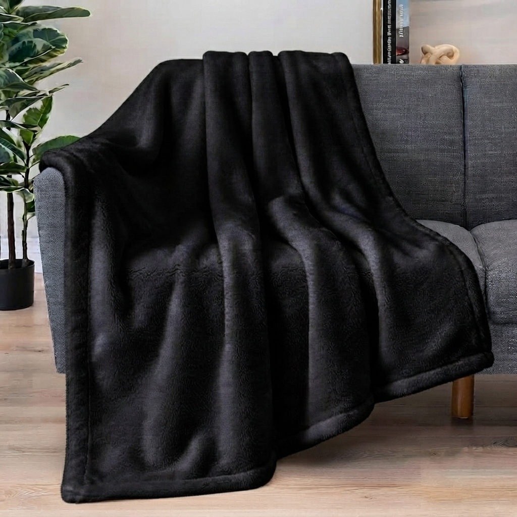 Cat Fur - Obsidian Sofa Throws