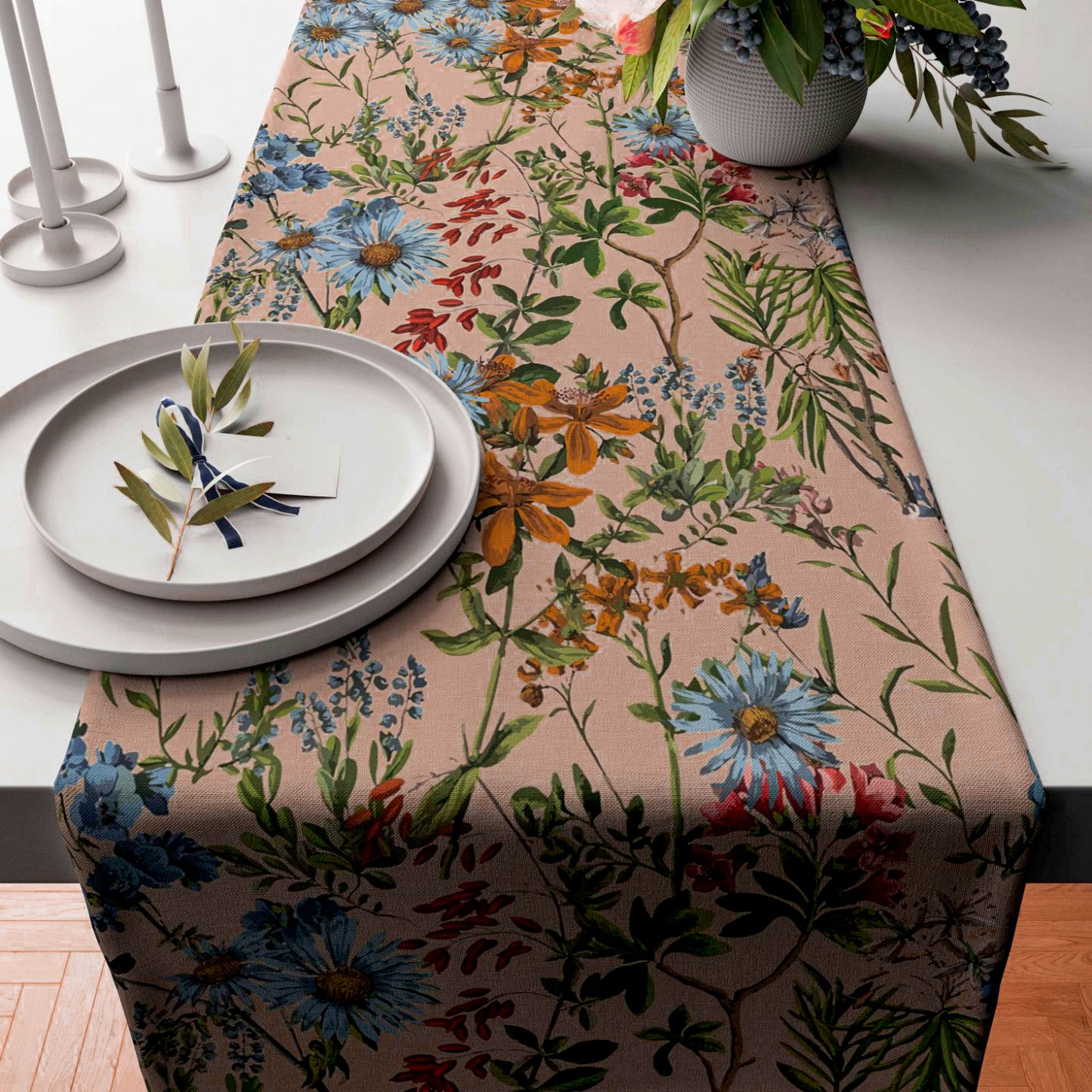 Estampado - Camino de mesa floral mixto