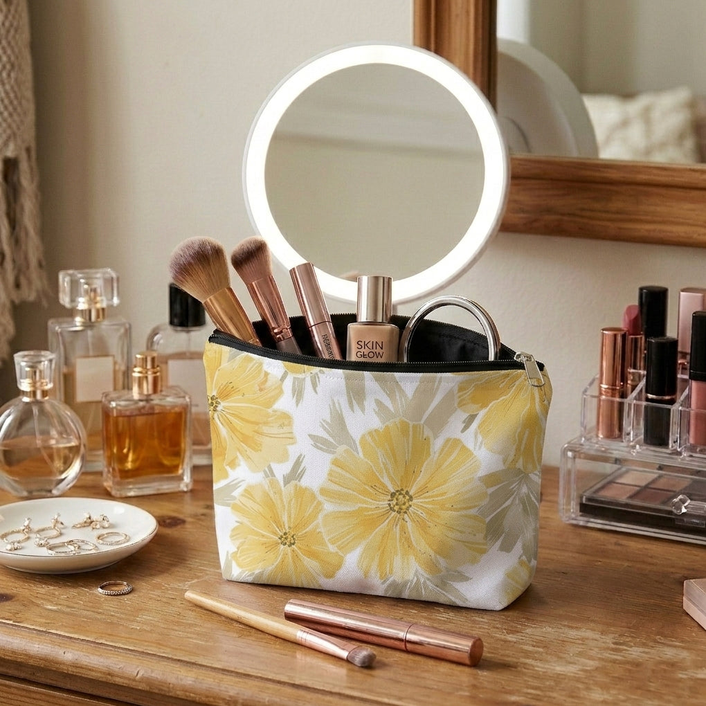 Printed - Honey Blossom Cosmetic Pouch Trendy Home