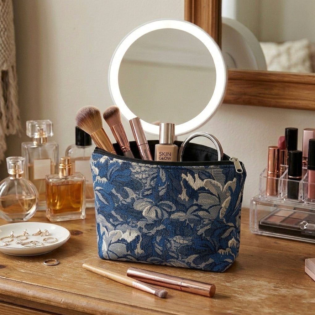 Printed - Midnight Weave Cosmetic Pouch Trendy Home