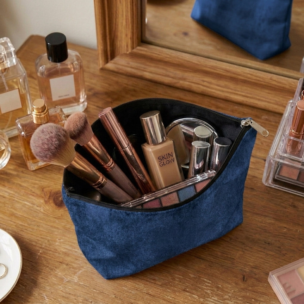 Malai Velvet - Midnight Cosmetic Pouch Trendy Home
