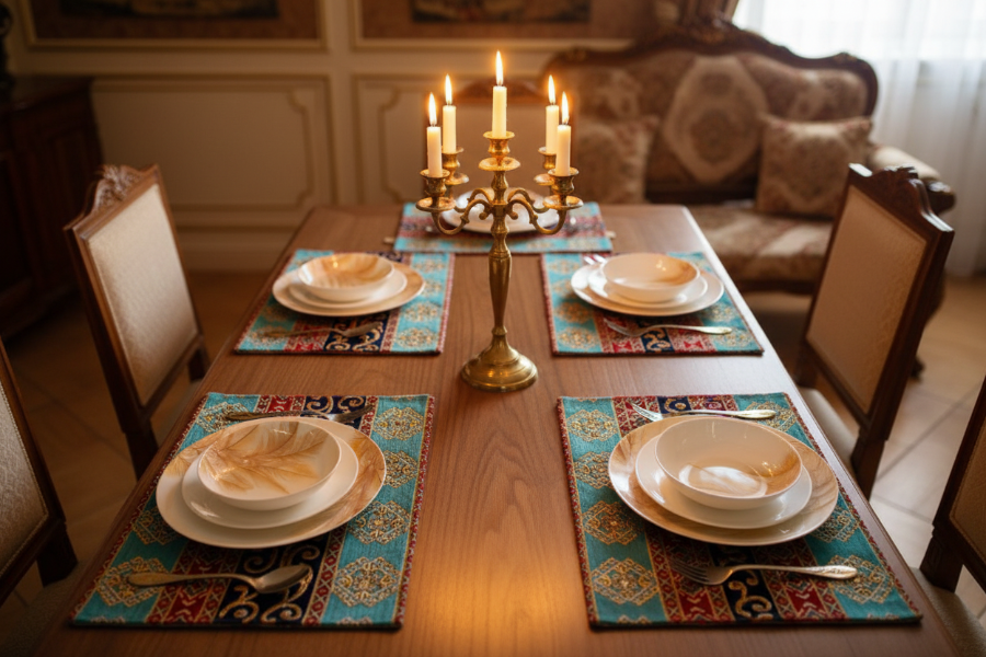 Hand Sequin - Forest Table Mat trendy home