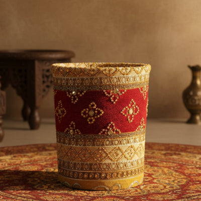 Hand Sequin - Queen Red Dustbin Trendy Home