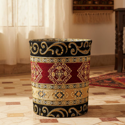Hand Sequin - Maroon Black Dustbin Trendy Home