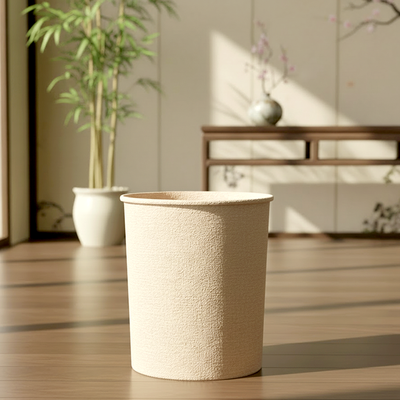 Fine Jute - Wheat Dustbin Trendy Home