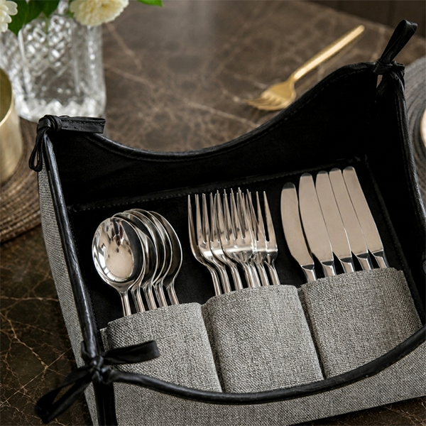 Fine Jute - Ash Cutlery Tray