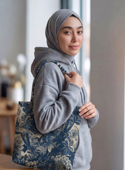 Printed - Midnight Weave Tote Bag Trendy Home