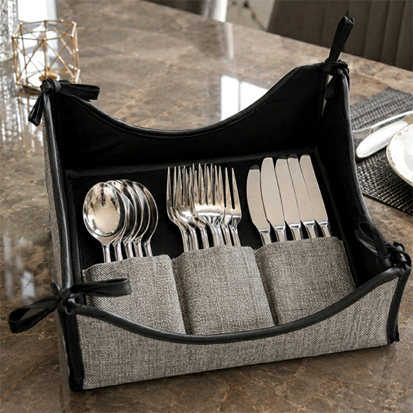 Fine Jute - Ash Cutlery Tray