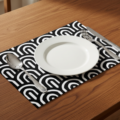 Printed - Monochrome Arch Table Mat Trendy Home