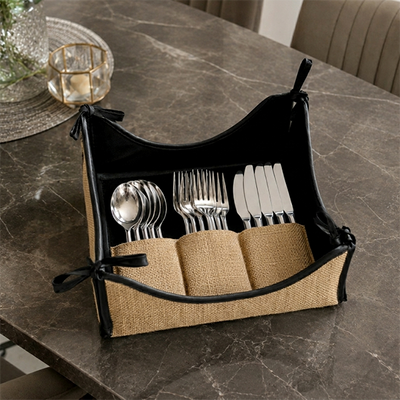 Fine Jute - Mud Cutlery Tray Trendy Home