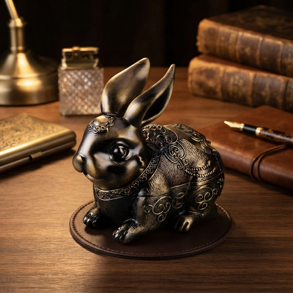 Metallic - Rabbit Ashtray trendy home