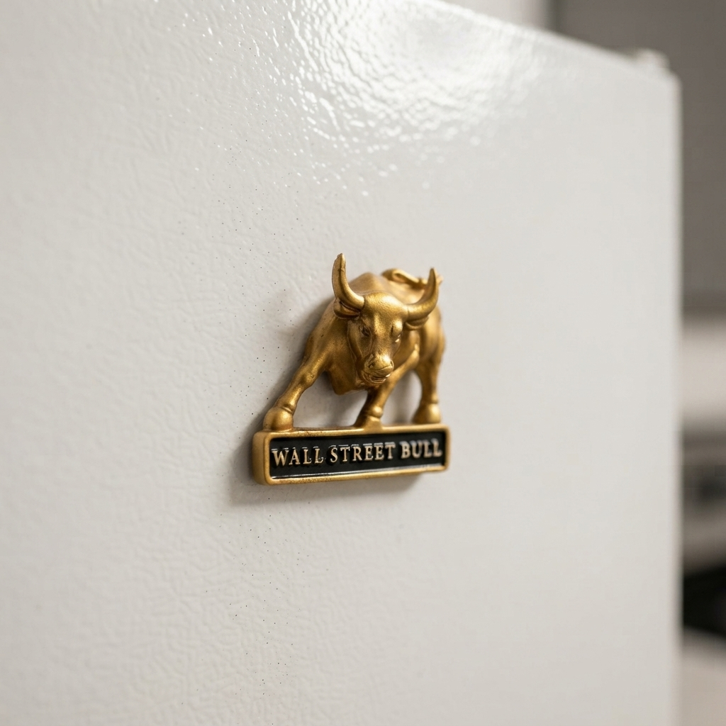 Resin - Wall Street Bull Fridge Magnet