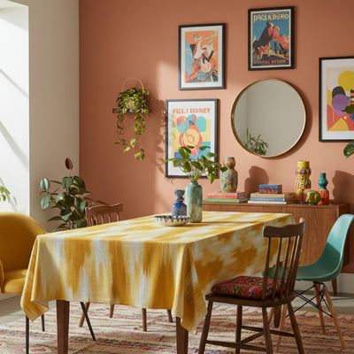 Printed - Solar Brushstroke Tablecloth Trendy Home