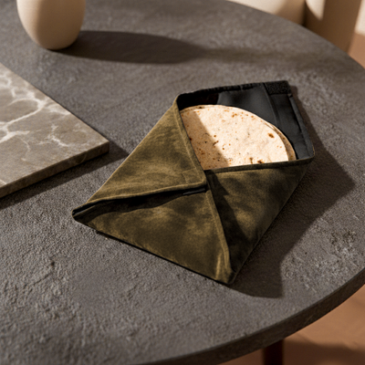 Malai Velvet - Olive Brown Roti Kapra Trendy Home