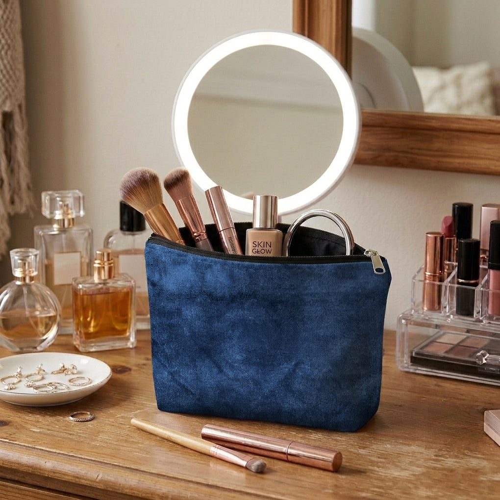 Malai Velvet - Midnight Cosmetic Pouch Trendy Home