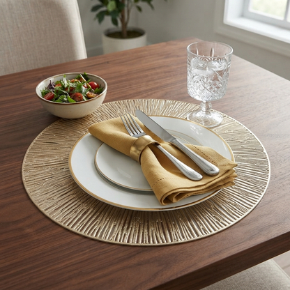 PVC - Plato Decorativo Dorado Gold Nova