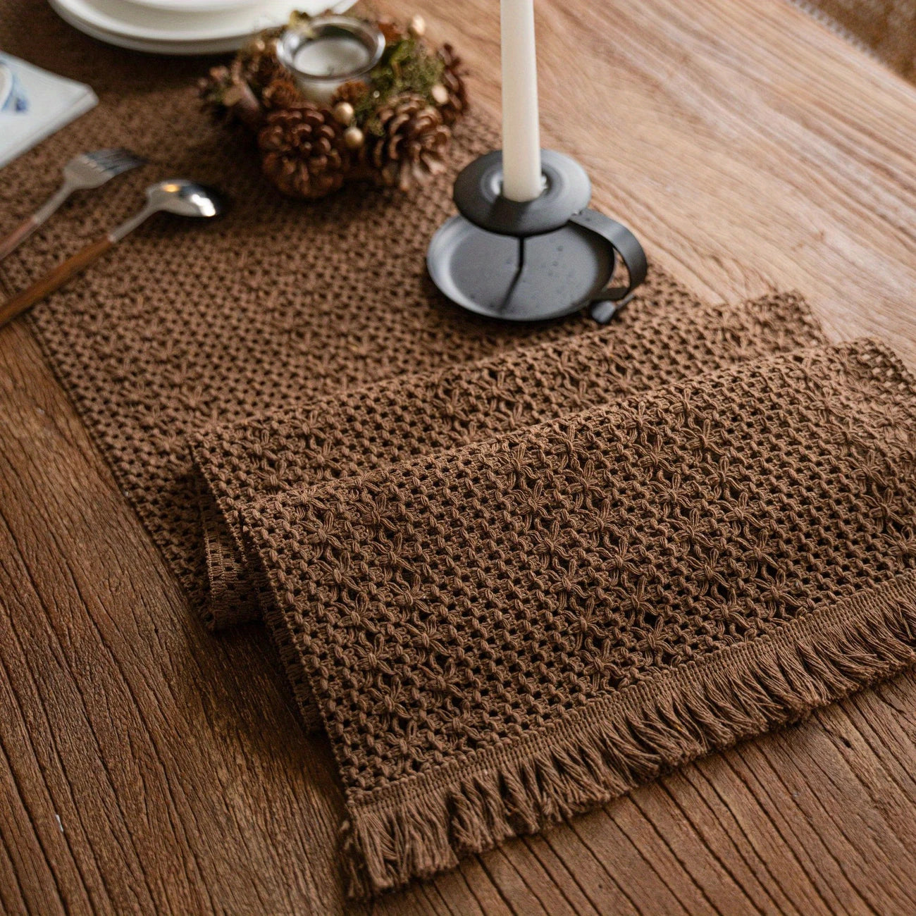 Crochet – Mocha & Cocoa Table Runner Trendy Home