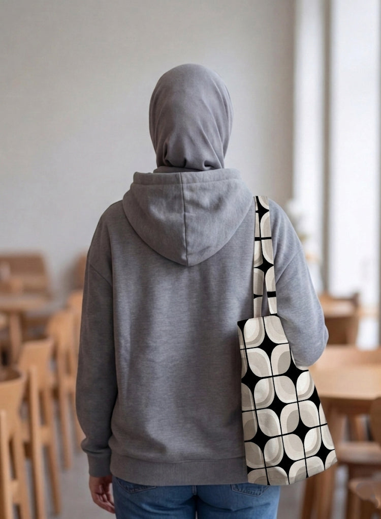 Printed - Retro Slate Tote Bag Trendy Home