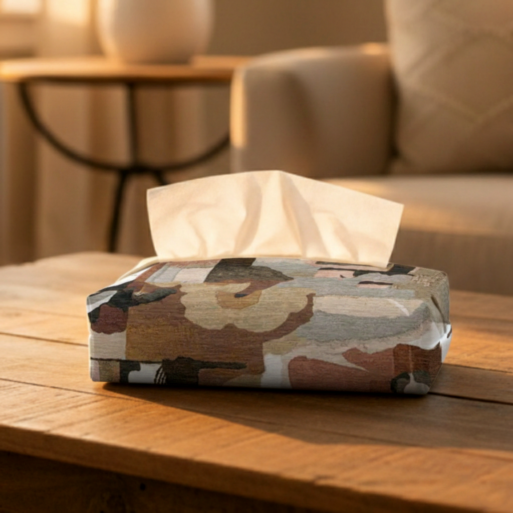 Printed - Artisan Mosaic Tissue Box Trendy Home