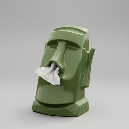 Iconic Moai Olive Tissue Dispenser Trendy Home