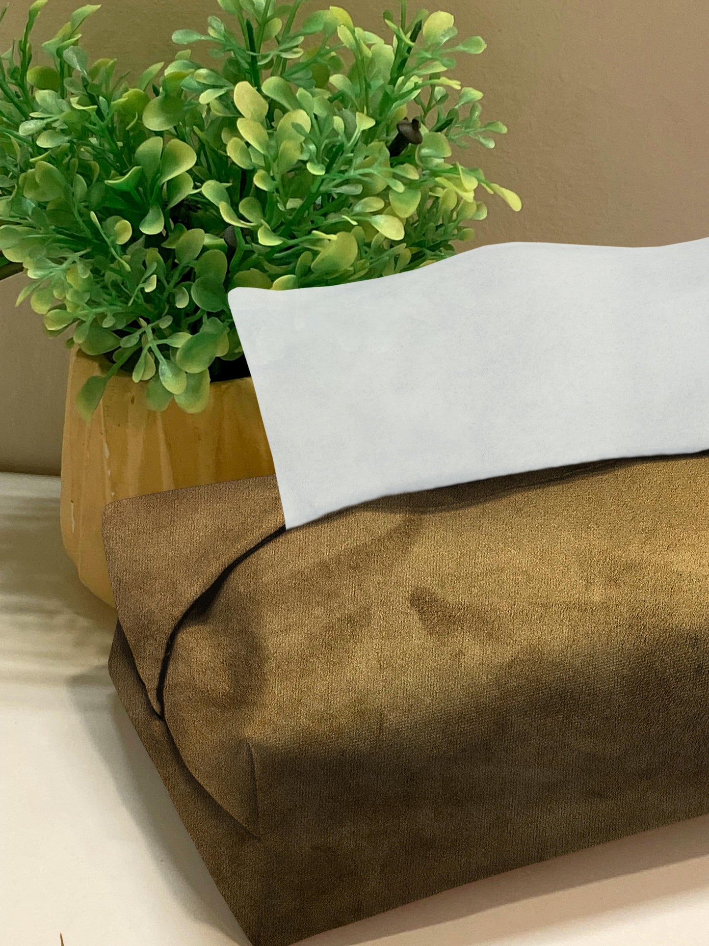 Malai Velvet - Fawn Tissue Box Trendy Home