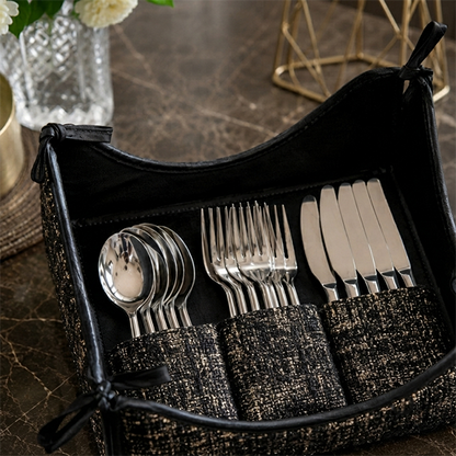 Shanghai - Siyah Cutlery Tray