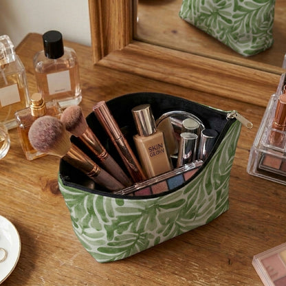 Printed - Sage Leaf Cosmetic Pouch Trendy Home