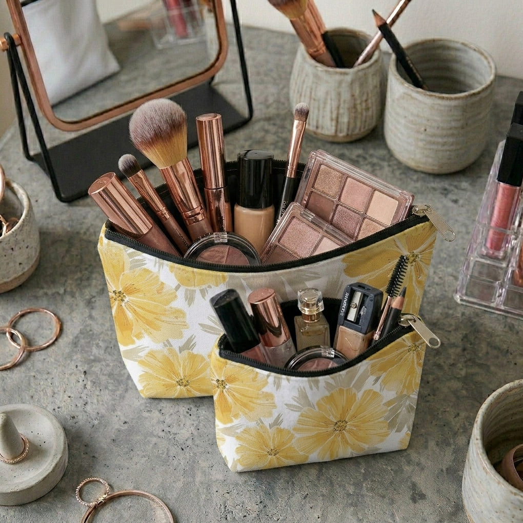 Printed - Honey Blossom Cosmetic Pouch Trendy Home