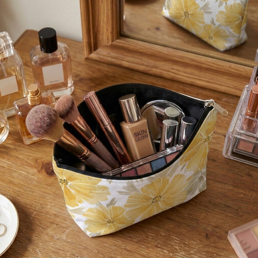 Printed - Honey Blossom Cosmetic Pouch Trendy Home