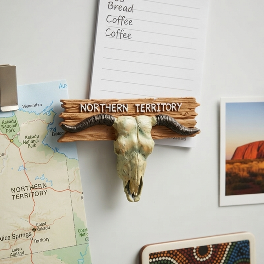 Northern Territory Bull Skull Fridge Magnet trendy home