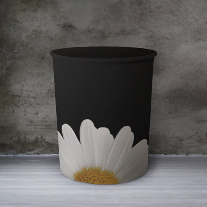Printed - White Flower Dustbin Trendy Home