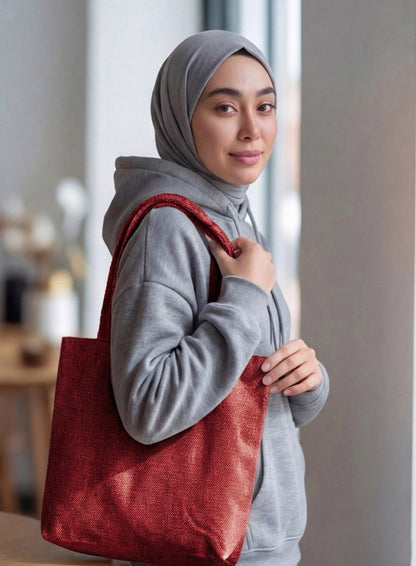 Fine Jute - Plum Tote Bag Trendy Home