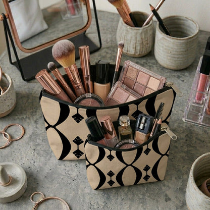 Printed - Beige Nomad Cosmetic Pouch Trendy Home