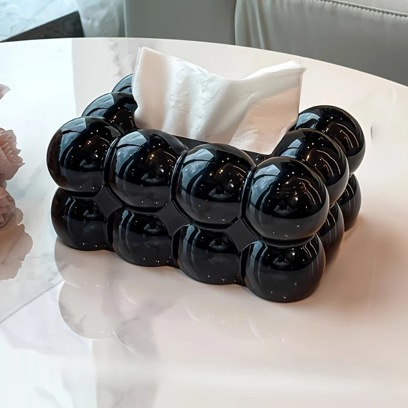 Black Marshmellow Tissue Holder Trendy Home