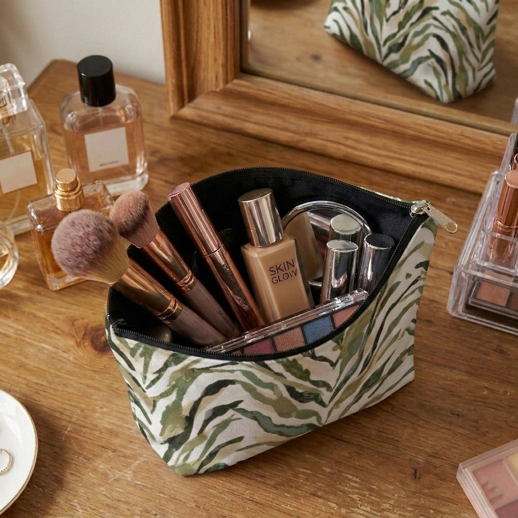 Printed - Sage Serengeti Cosmetic Pouch Trendy Home
