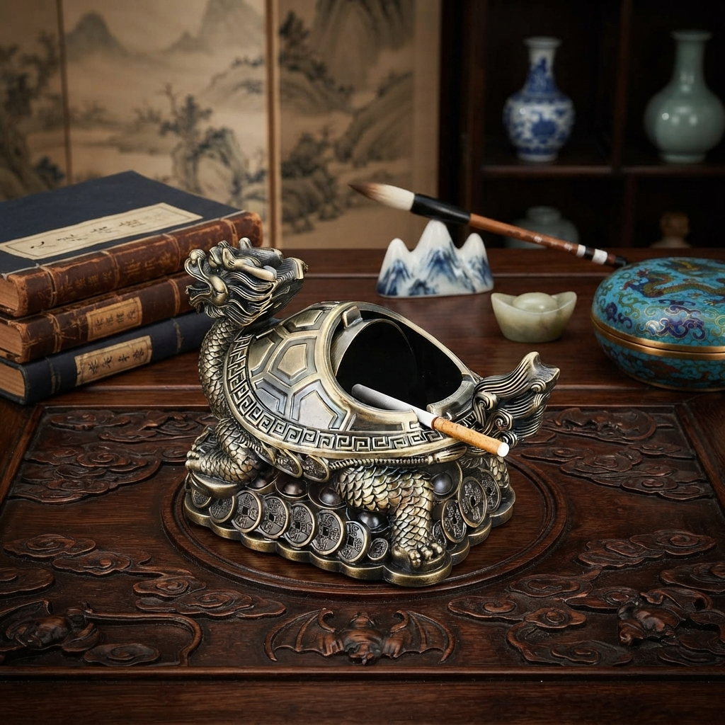 Metallic - Dragon Ashtray trendy home