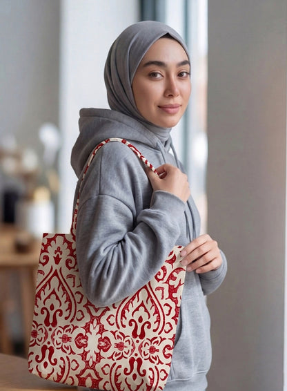 Printed - Rubine Tote Bag Trendy Home