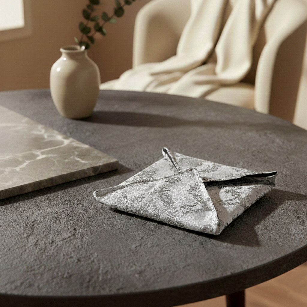 Embossed Leather - Silver Roti Kapra Trendy Home