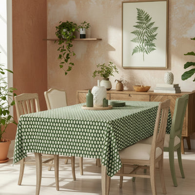 Printed - Emerald Symmetry Tablecloth Trendy Home