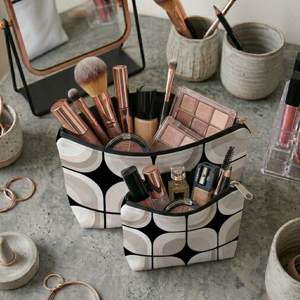 Printed - Retro Slate Cosmetic Pouch Trendy Home