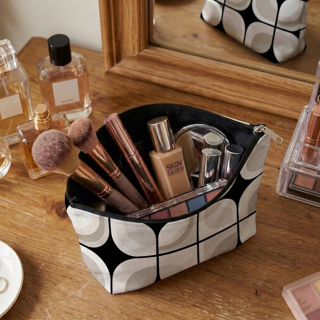 Printed - Retro Slate Cosmetic Pouch Trendy Home
