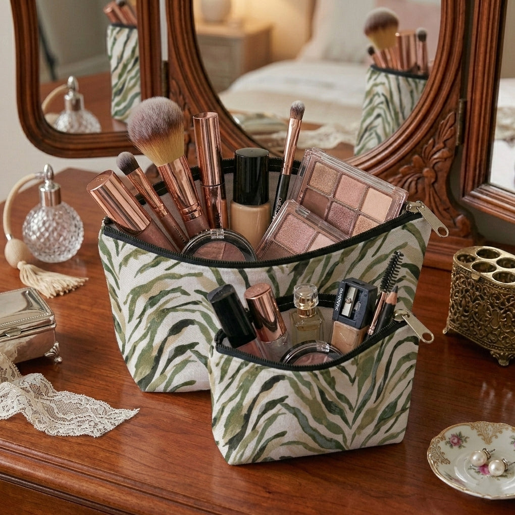Printed - Sage Serengeti Cosmetic Pouch Trendy Home