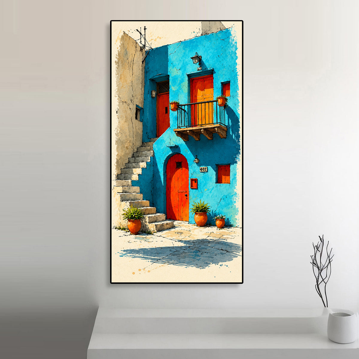 Sunlit Casa Art Portrait trendy home