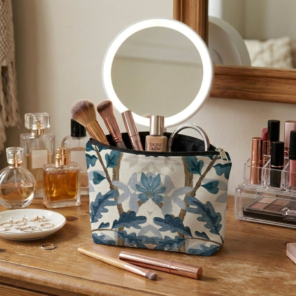 Printed - Blue Oak Cosmetic Pouch Trendy Home