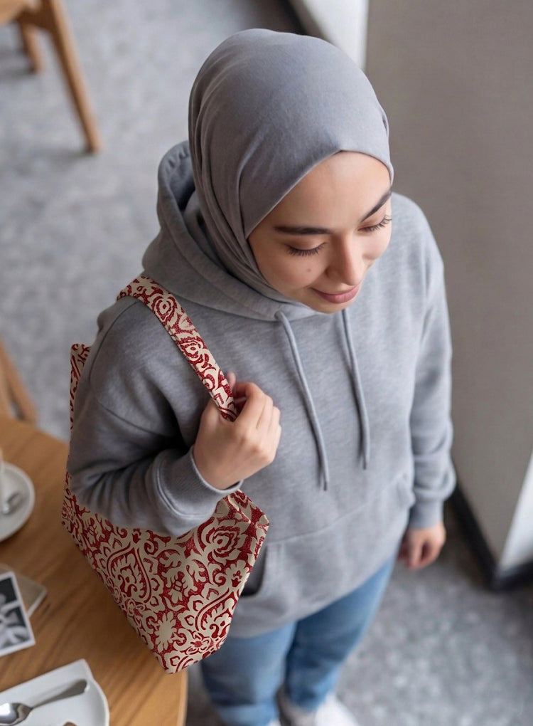 Printed - Rubine Tote Bag Trendy Home