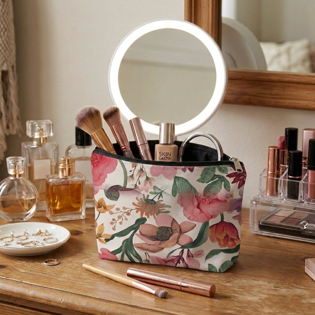 Printed - Meadows Flora Cosmetic Pouch Trendy Home