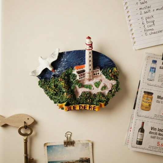 Ile De Re Lighthouse Fridge Magnet trendy home