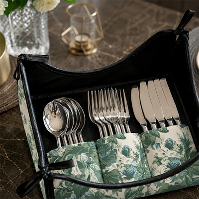 Printed - Victorian Green Cutlery Tray Trendy Home