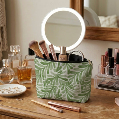 Printed - Sage Leaf Cosmetic Pouch Trendy Home