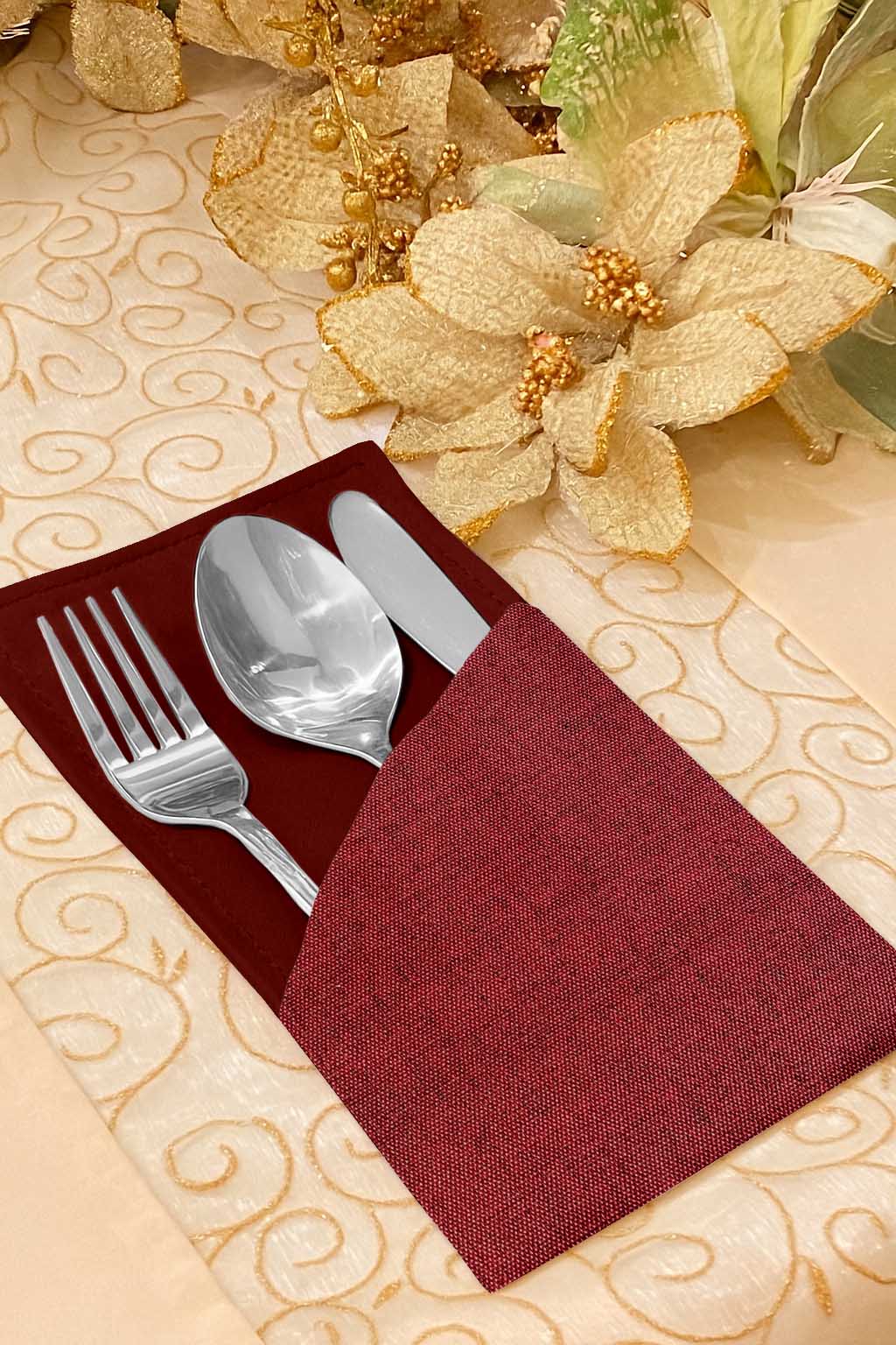 Fine Jute - Plum Cutlery Pouch Trendy Home